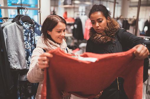 Girls shopping